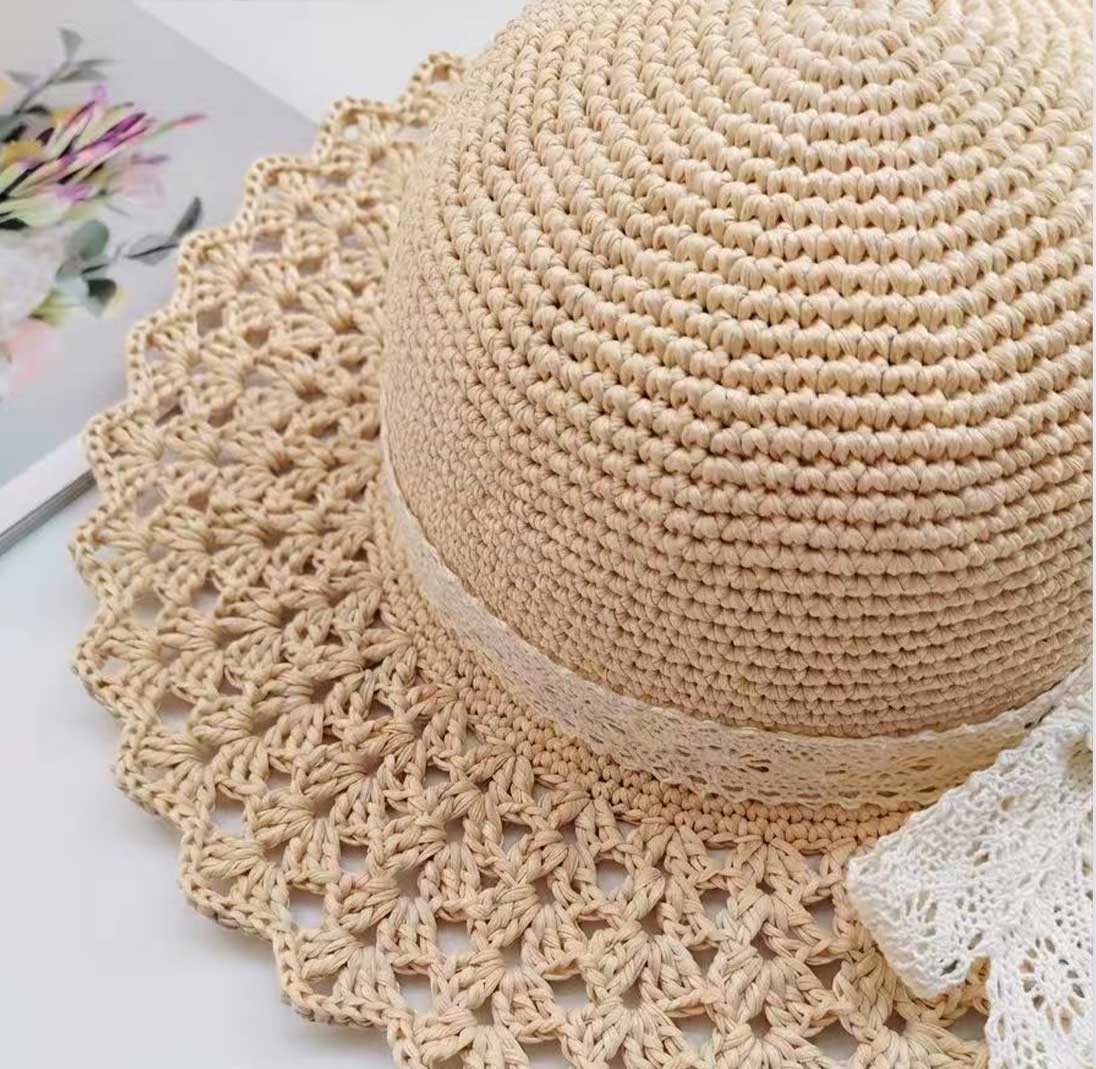 Lace-Brim Sun Hat