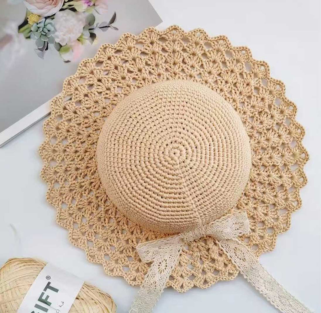 Lace-Brim Sun Hat