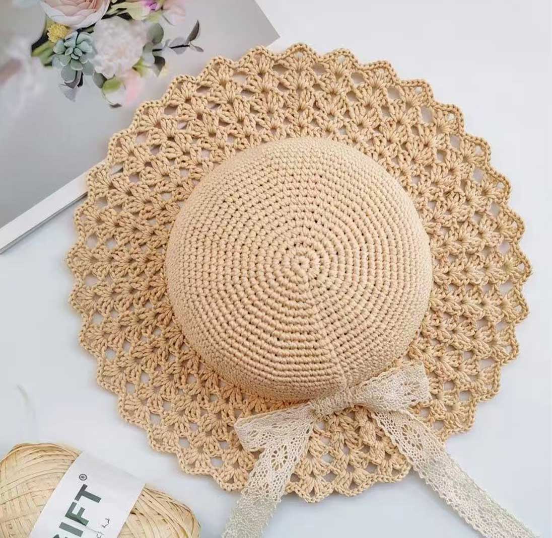 Lace-Brim Sun Hat