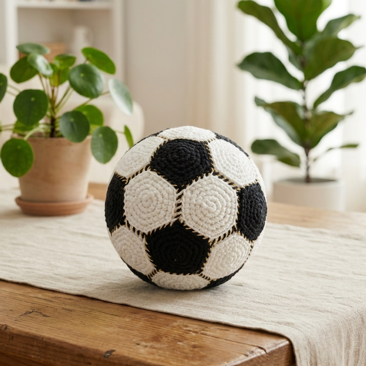 Classic Geometric Soccer Ball Crochet Pattern - Championship Edition