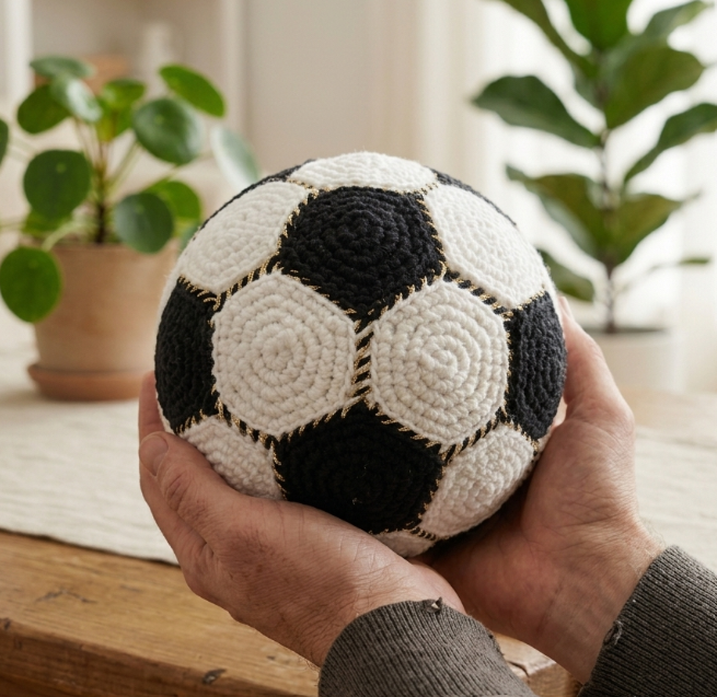 Classic Geometric Soccer Ball Crochet Pattern - Championship Edition
