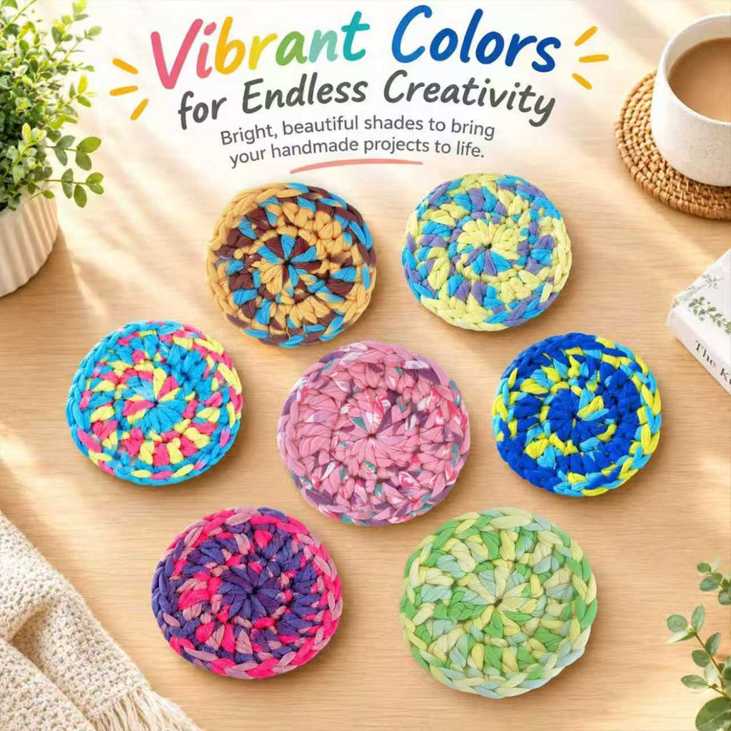 Beginner-Friendly Elastic Fabric Yarn,T Shirt Yarn for Bag, Basket, Blanket