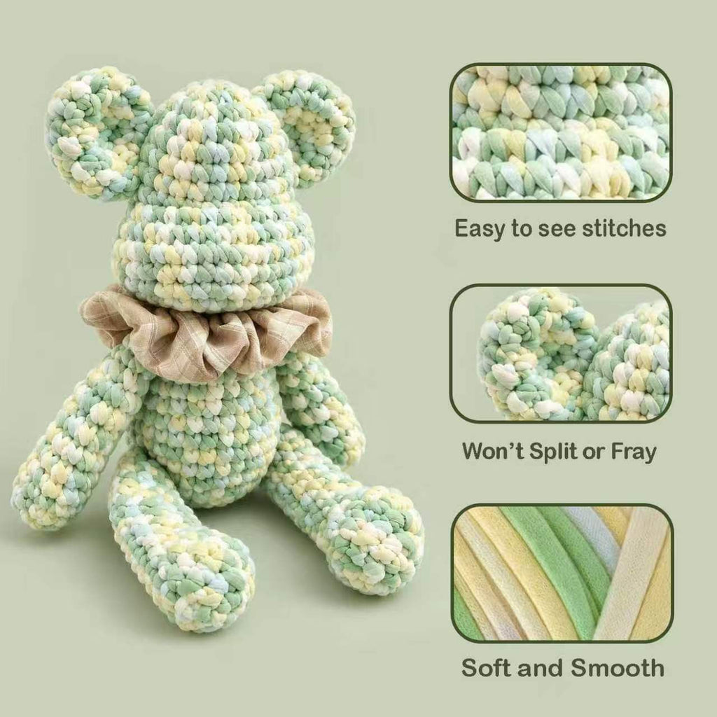 Beginner-Friendly Elastic Fabric Yarn,T Shirt Yarn for Bag, Basket, Blanket