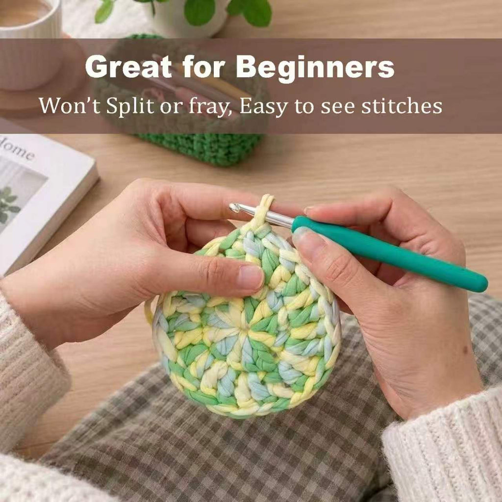 Beginner-Friendly Elastic Fabric Yarn,T Shirt Yarn for Bag, Basket, Blanket
