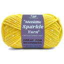 Metallic Sparkle Yarn for Crochet and Knitting with Easy-to-See Stitches