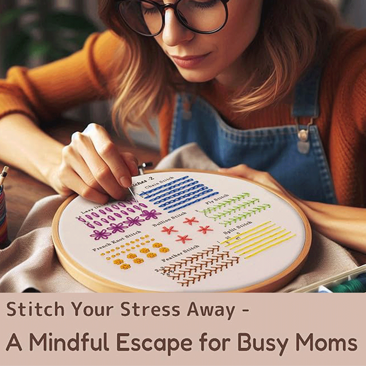 4 Pack Beginner Embroidery Kit for Adults, Hand Embroidery Kit for Kids
