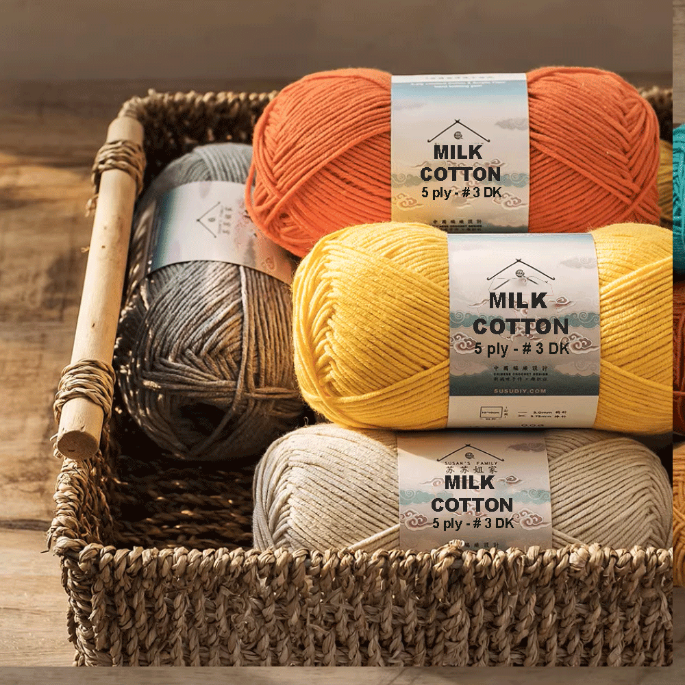5 ply 60% Cotton 40% Acrylic Soft Yarn - #3 DK Sport