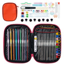 100 Pcs Amigurumi Crochet Hooks and Safety Eyes Set with Storage Case for Beginners