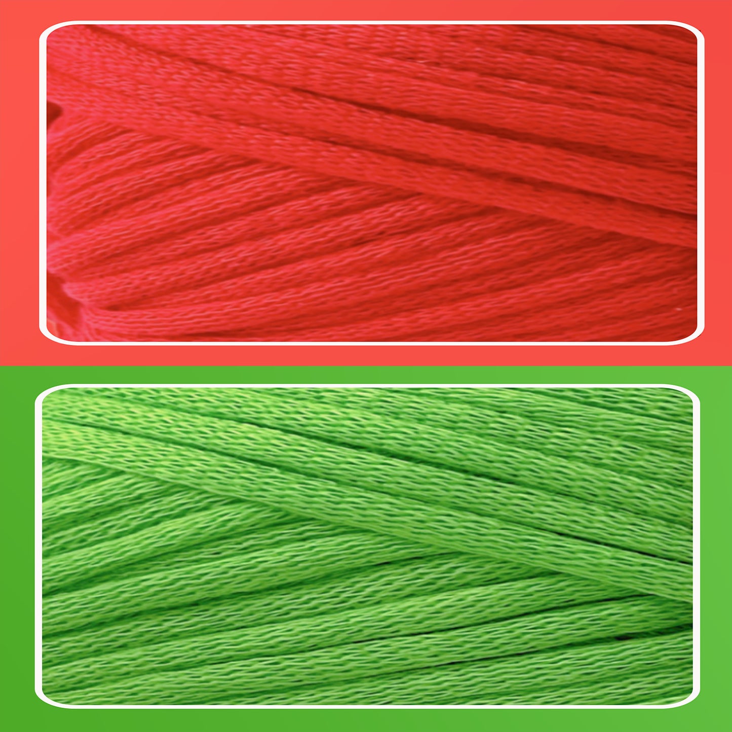 2 Pack Beginner Yarn for Crocheting and Knitting; 2x120 yds Easy Yarn for Beginner with Easy-to-See Stitches; Medium #4(Red+Green)