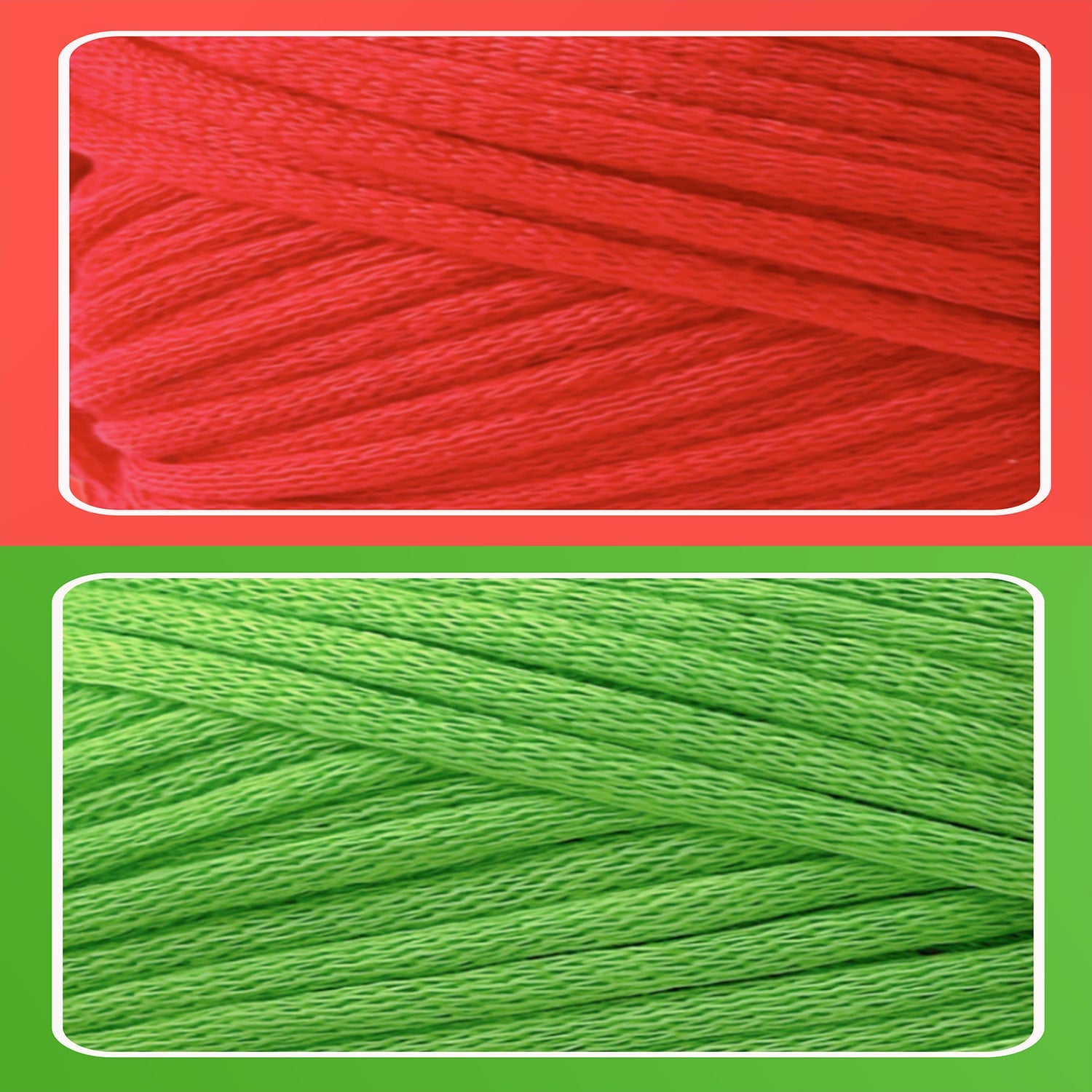 2 Pack Beginner Yarn for Crocheting and Knitting; 2x120 yds Easy Yarn for Beginner with Easy-to-See Stitches; Medium #4(Red+Green) Freeasyfar