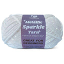 Metallic Sparkle Yarn for Crochet and Knitting with Easy-to-See Stitches