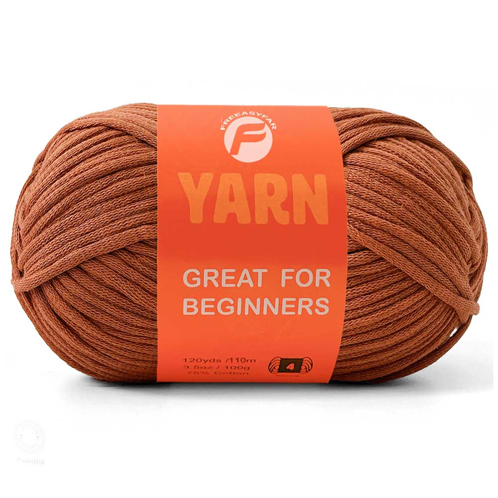 Medium Weight #4 -Solid Color Beginner Easy Yarn with Easy-to-See Stitches Freeasyfar