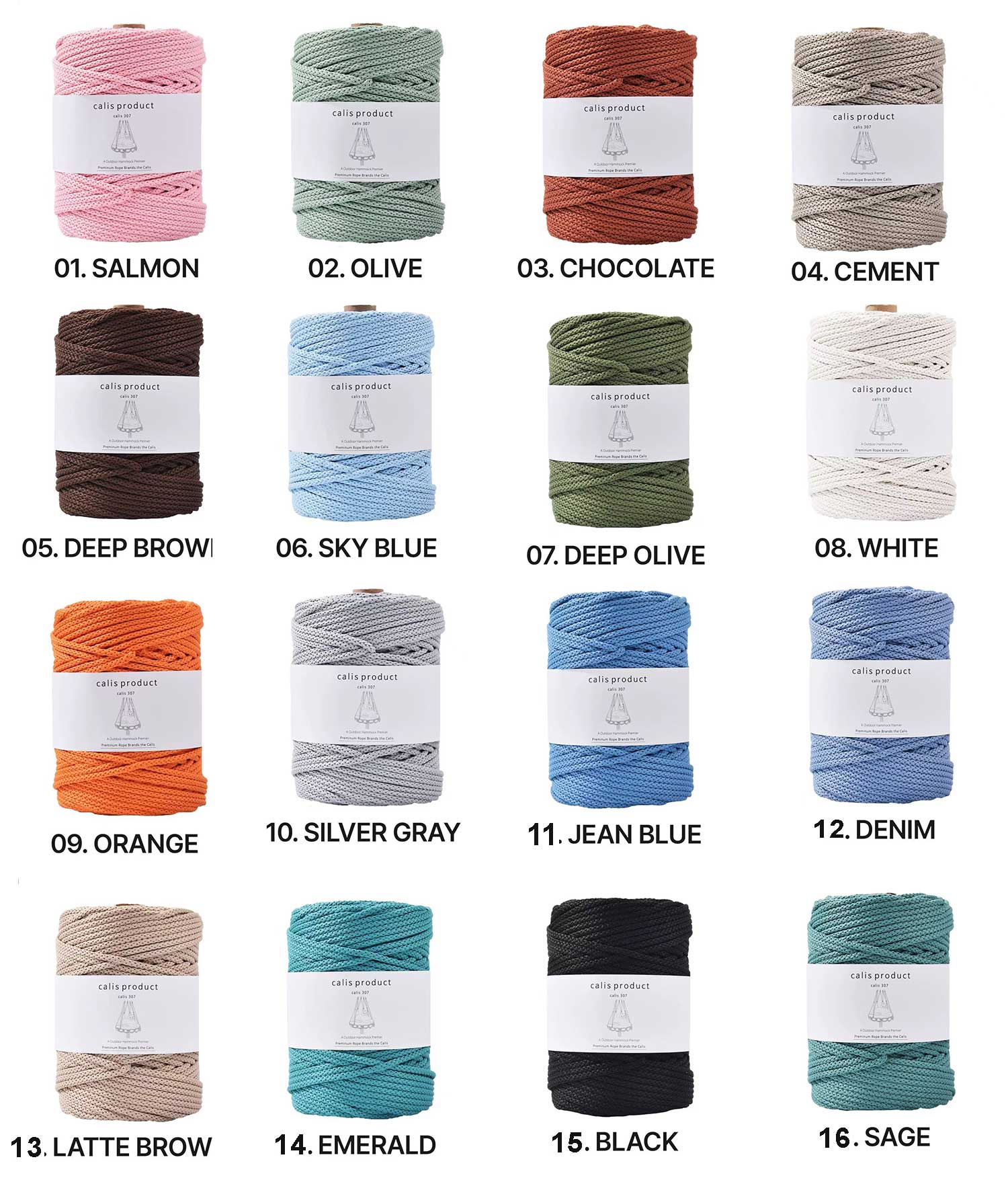 5mm Matte Polyester Round Cord - Hollow Core Braided Yarn for Crochet, Macramé & DIY Home Decor （35oz/600g)