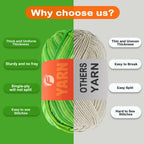 Variegated Colors Easy Peasy Beginner Yarn - Smooth Cotton-Nylon Blend for Crochet & Knitting