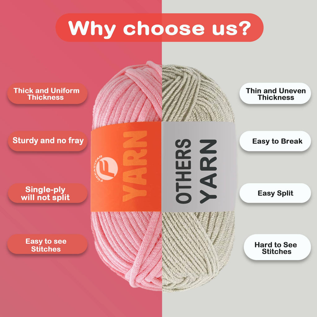 1 Pack 3.5oz/120yards,Beginner Easy Yarn for Crocheting and Knitting with Easy-to-See Stitches; Medium Weight #4(Solid Color) Freeasyfar