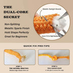 Metallic Sparkle Yarn for Crochet and Knitting with Easy-to-See Stitches