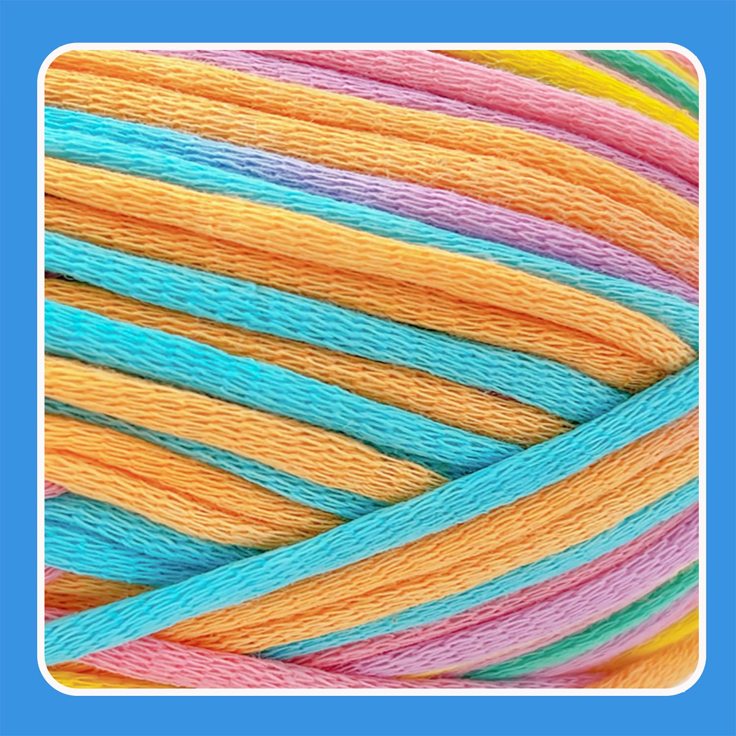1 Pack 3.5oz/120yards,Beginner Easy Yarn for Crocheting and Knitting with Easy-to-See Stitches; Medium Weight #4(Variegated Color) Freeasyfar