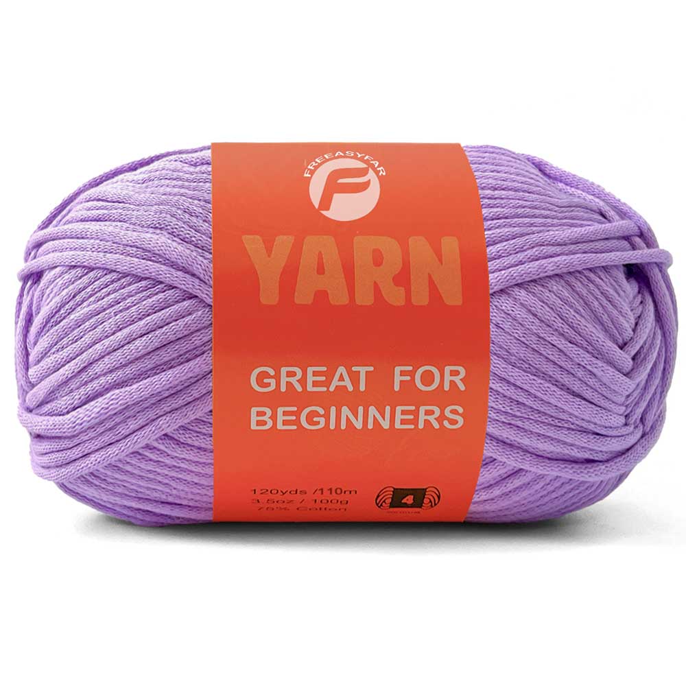 Medium Weight #4 -Solid Color Beginner Easy Yarn with Easy-to-See Stitches Freeasyfar