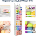 Hanging Yarn Storage Organizer with 6 Zippered Closure Compartments