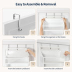 Hanging Yarn Storage Organizer with 6 Zippered Closure Compartments