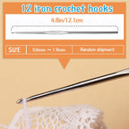 100 Pcs Crochet Hooks Set, Crochet Hooks Kit with Storage Case for Beginners-Purple Freeasyfar
