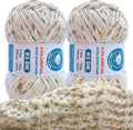 Variegated Wool Blend Yarn - 2 Pack #3 DK Weight Single-Ply Roving Yarn for Knitting & Crochet