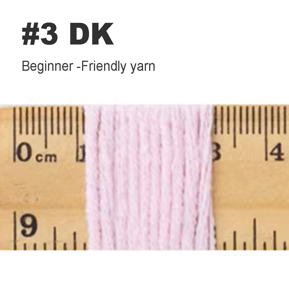 5 ply 60% Cotton 40% Acrylic Soft Yarn - #3 DK Sport