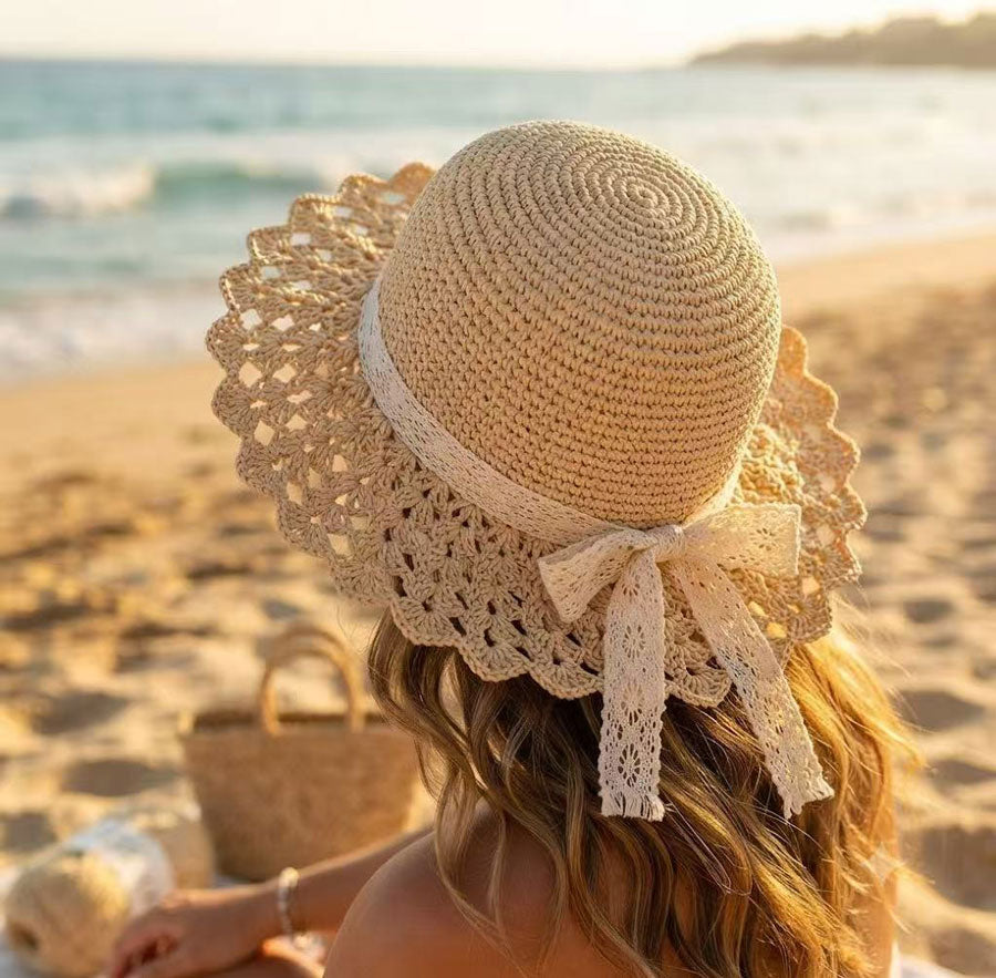 Lace-Brim Sun Hat