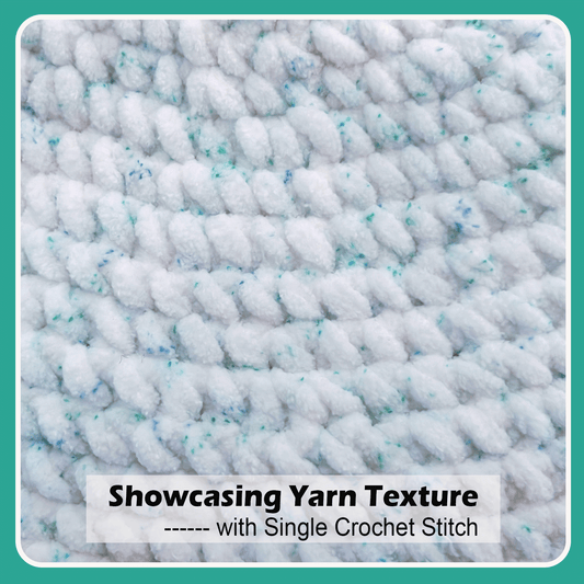 Super Soft and Cozy Chenille Yarn for Crocheting and Knitting -Easy to Crochet with-#5 Bulky-3.5oz/93yds Each Skein-Chunky Plush Yarn for Hand Craft Blanket Ammigurumi-Arctic Mist