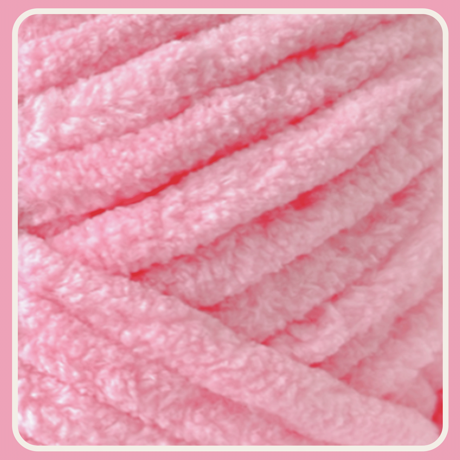 Pink Velvet Chenille Yarn for Crocheting and Knitting – Bulky (93 Yards/100g), Extra Soft Plush Yarn Freeasyfar