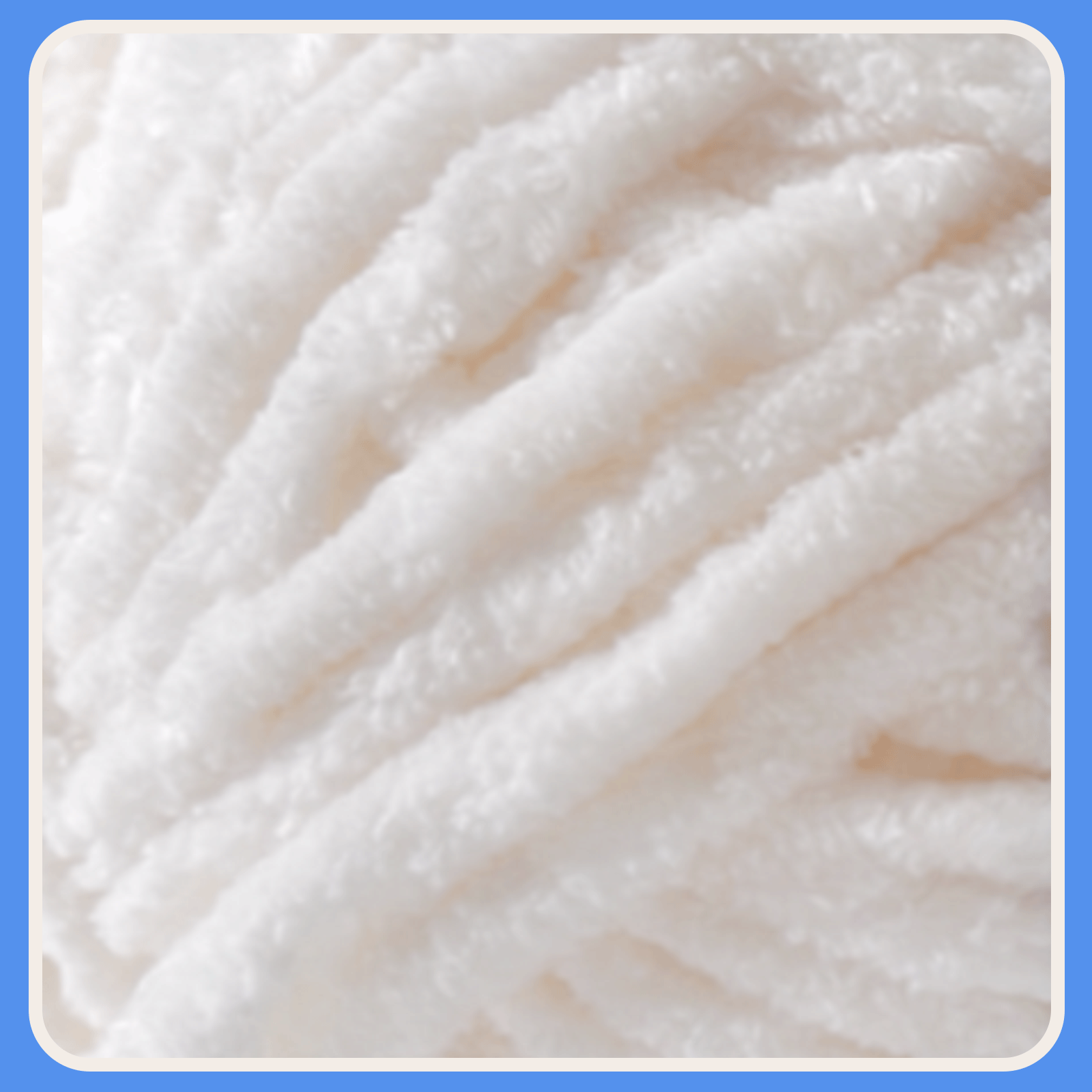 White Velvet Chenille Yarn for Crocheting and Knitting – Bulky (93 Yards/100g), Extra Soft Plush Yarn Freeasyfar