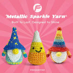 Metallic Sparkle Yarn for Crochet and Knitting with Easy-to-See Stitches