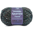 Metallic Sparkle Yarn for Crochet and Knitting with Easy-to-See Stitches
