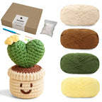 Crochet kit for beginners - Happy Heart Cactus