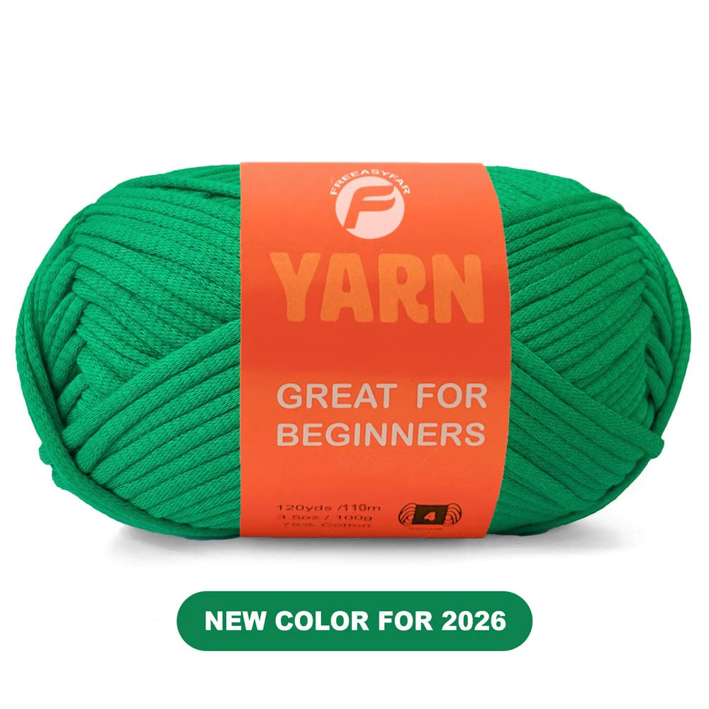 Cotton Blend Easy Peasy Beginner Yarn with Easy-to-See Stitches
