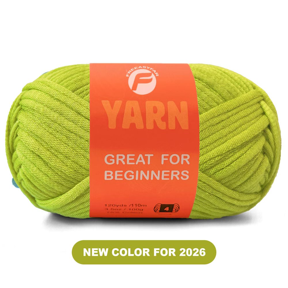 Cotton Blend Easy Peasy Beginner Yarn with Easy-to-See Stitches