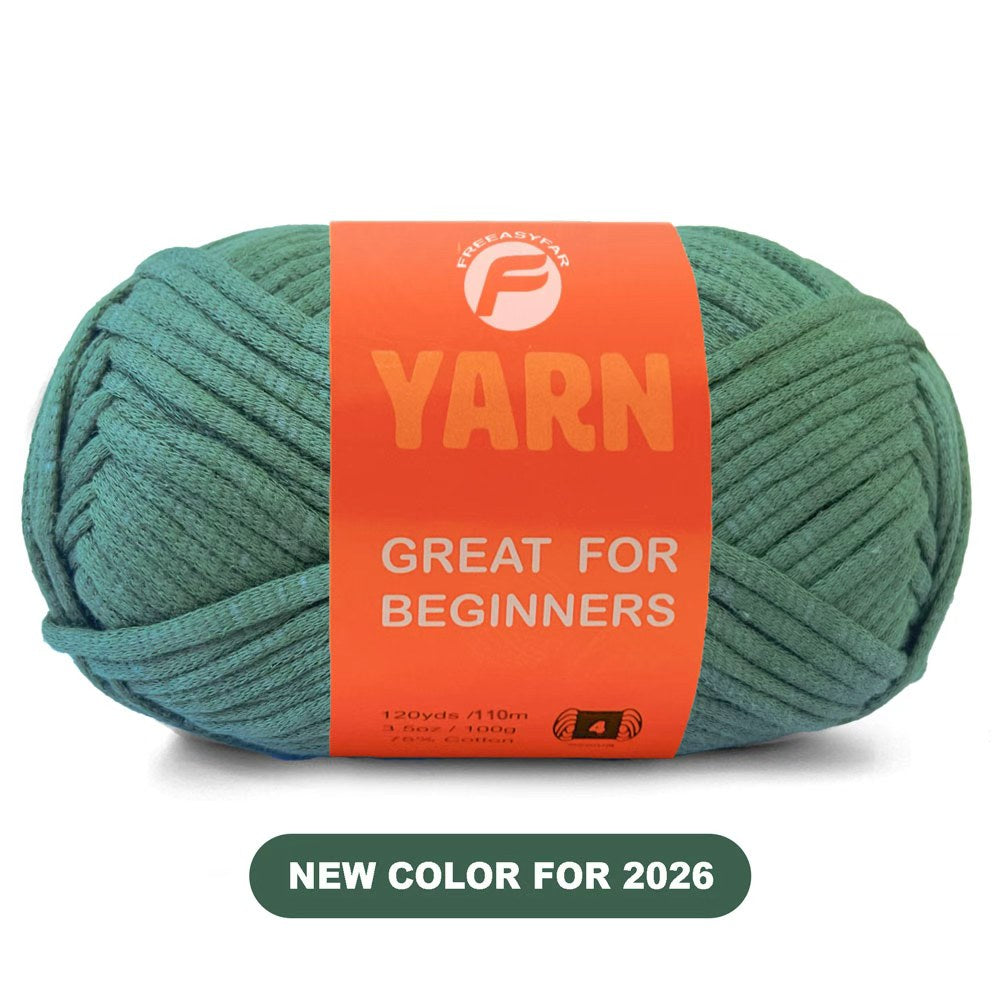 Cotton Blend Easy Peasy Beginner Yarn with Easy-to-See Stitches