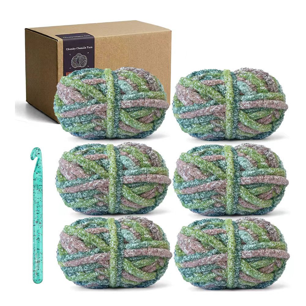 6-Pack Blanket Extra Thick Frosting Yarn with 20mm Crochet Hook