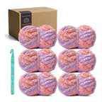 6-Pack Blanket Extra Thick Frosting Yarn with 20mm Crochet Hook