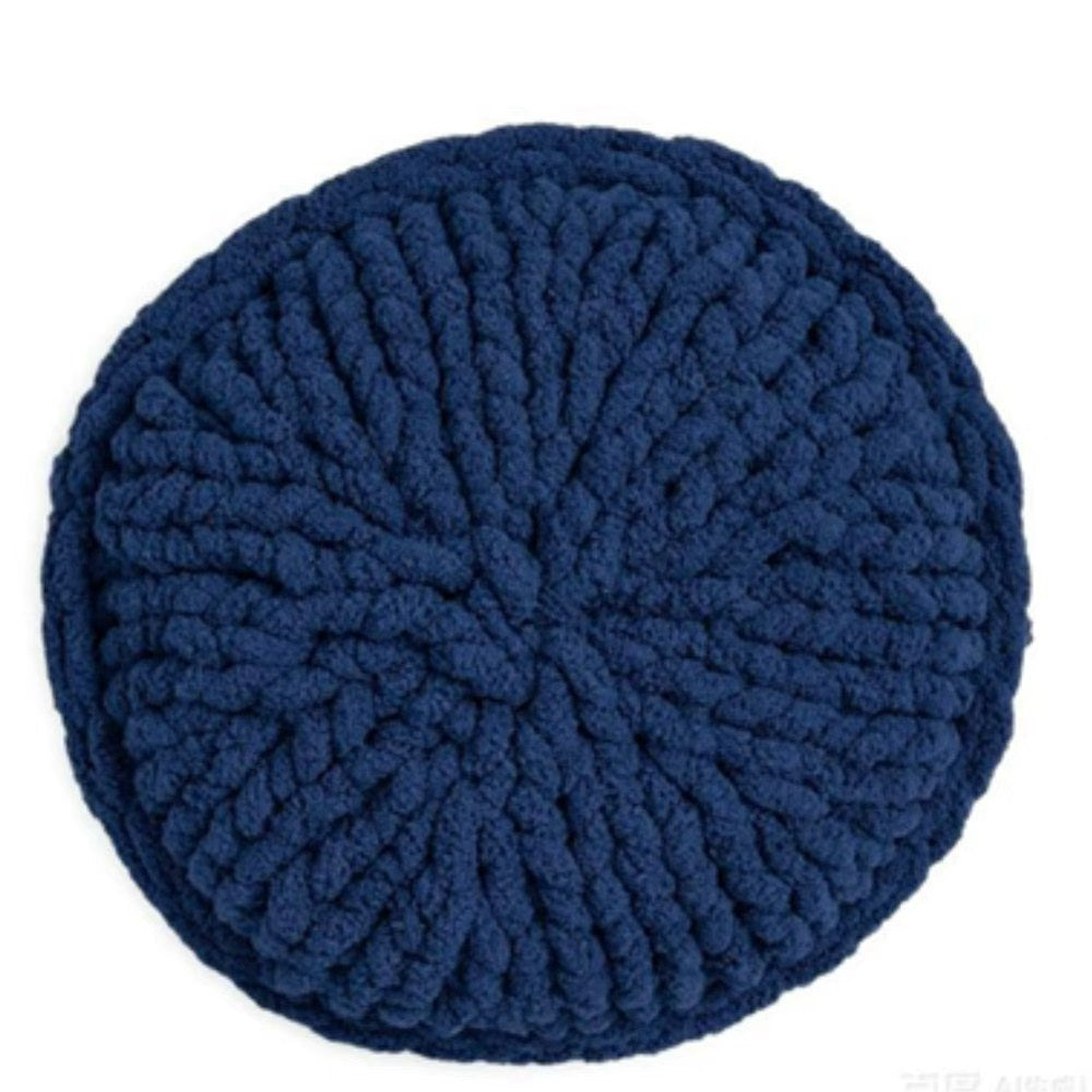 Finger Knit Round Pillow