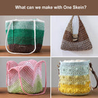 Cotton Blend Sparkle Gradient Yarn for Crochet Bags & Home Decor