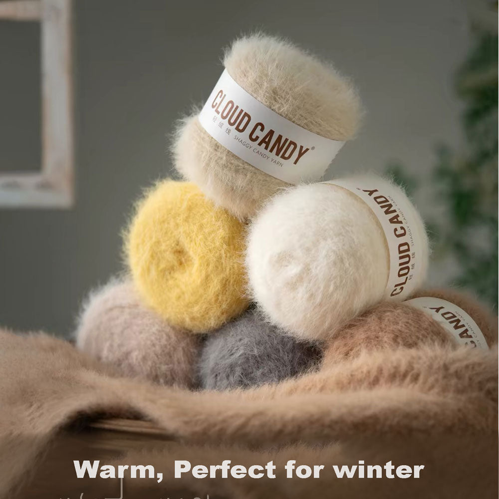 Cloud Shaggy Yarn – Soft Fuzzy Nylon Yarn for Crochet & Knitting