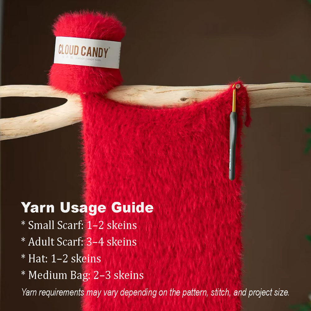 Cloud Shaggy Yarn – Soft Fuzzy Nylon Yarn for Crochet & Knitting