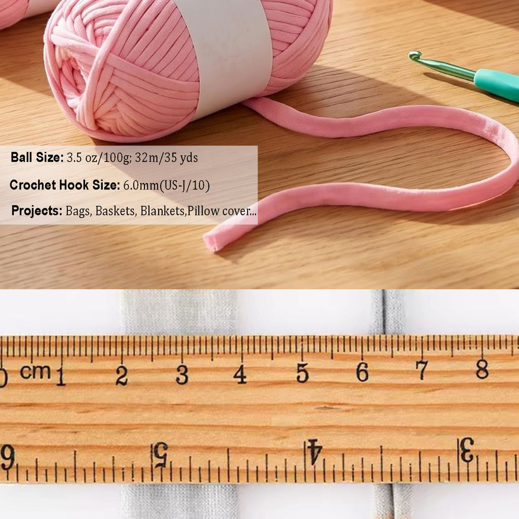 Beginner-Friendly Elastic Fabric Yarn,T Shirt Yarn for Bag, Basket, Blanket