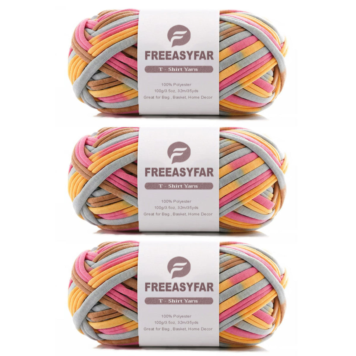 Beginner-Friendly Elastic Fabric Yarn,T Shirt Yarn for Bag, Basket, Blanket