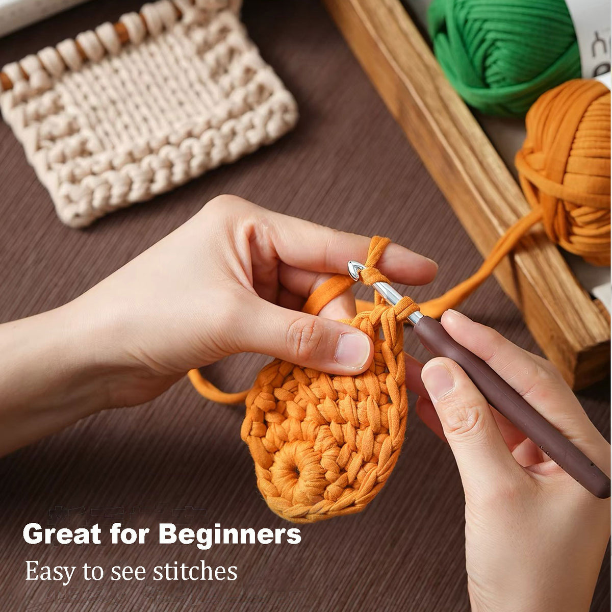 Beginner-Friendly Elastic Fabric Yarn,T Shirt Yarn for Bag, Basket, Blanket
