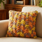 Finger Knit Square Pillow