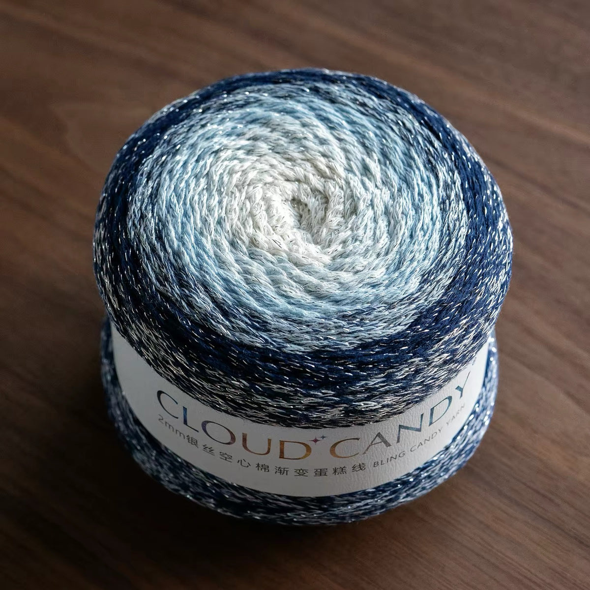 Cotton Blend Sparkle Gradient Yarn for Crochet Bags & Home Decor