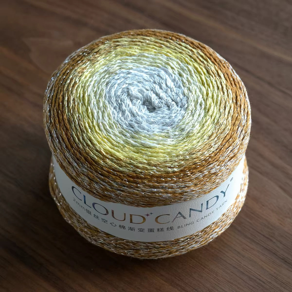 Cotton Blend Sparkle Gradient Yarn for Crochet Bags & Home Decor