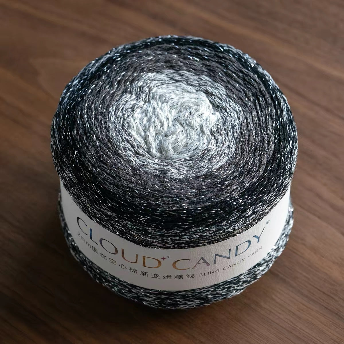 Cotton Blend Sparkle Gradient Yarn for Crochet Bags & Home Decor